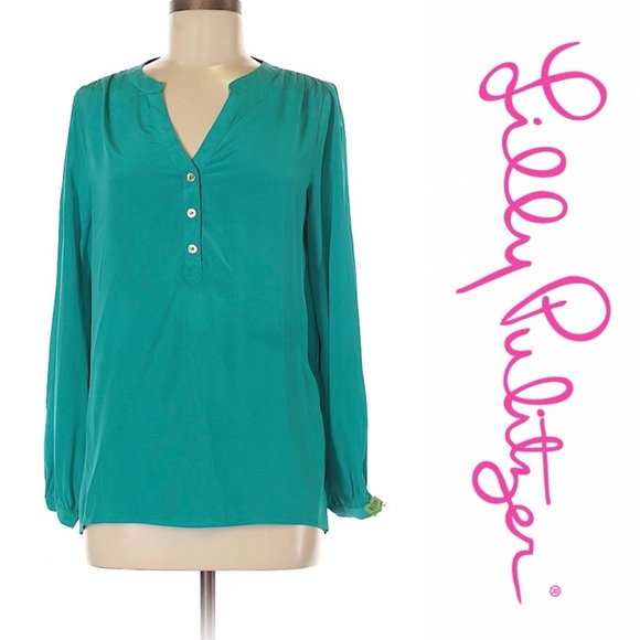 Lilly Pulitzer Tops - Lilly Pulitzer Silk top Size Large